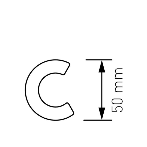 Sort Akryl Husnummer - 7,6 cm - Flot p forsiden af din postkasse