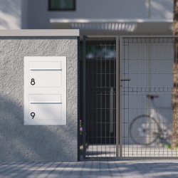 Hvid Akryl Husnummer - 7,6 cm - Flot p forsiden af din postkasse.