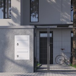 Hvid Akryl Husnummer - 7,6 cm - Flot p forsiden af din postkasse.