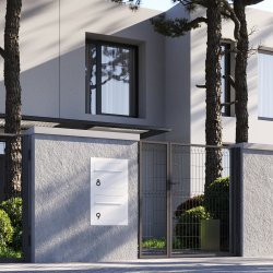 Hvid Akryl Husnummer - 7,6 cm - Flot p forsiden af din postkasse.