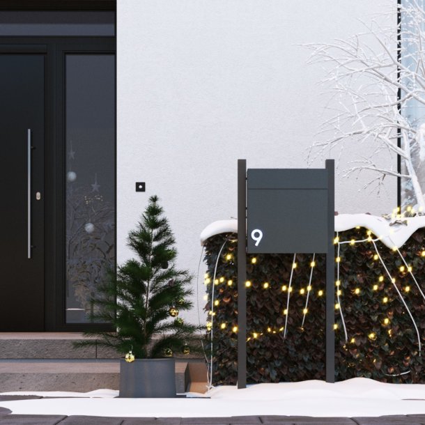 Hvid Akryl Husnummer - 7,6 cm - Flot p forsiden af din postkasse.