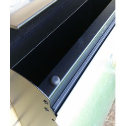 MEFA Trend 300 Puffin postkasse i SORT - Rustfrit stl front