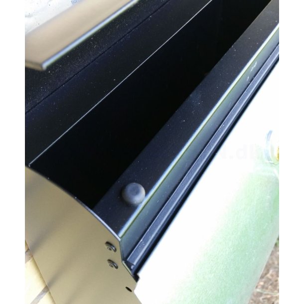 MEFA Trend 300 Puffin postkasse i SORT - Rustfrit stl front