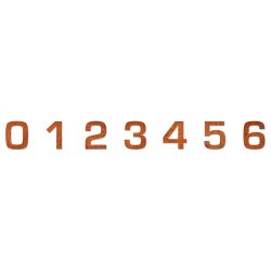 Corten Stl Husnummer 24 cm - 0 1 2 3 4 5 6 7 8 9 A B C D