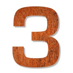 Corten Stl Husnummer 24 cm - 0 1 2 3 4 5 6 7 8 9 A B C D