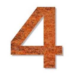 Corten Stl Husnummer 24 cm - 0 1 2 3 4 5 6 7 8 9 A B C D