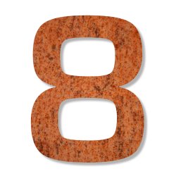 Corten Stl Husnummer 24 cm - 0 1 2 3 4 5 6 7 8 9 A B C D