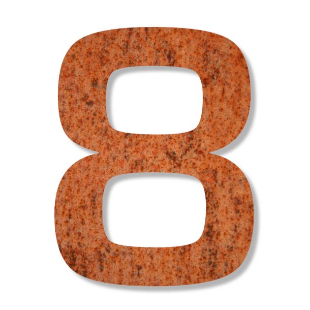 Corten Stl Husnummer 24 cm - 0 1 2 3 4 5 6 7 8 9 A B C D