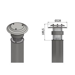 Pullertlampe - Varmgalvaniseret - Jonas