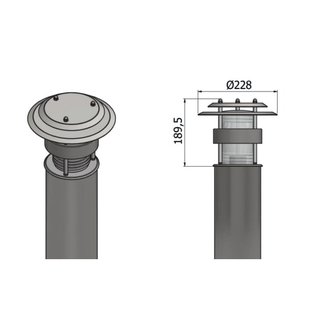 Pullertlampe - Varmgalvaniseret - Jonas