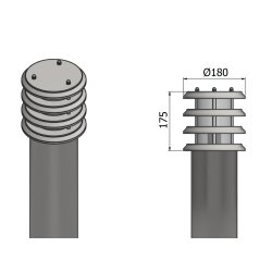 Pullertlampe - Varmgalvaniseret - Klaus