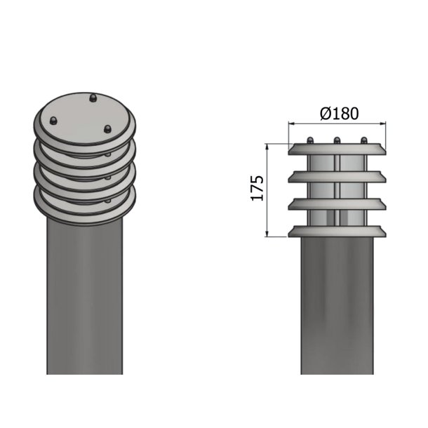 Pullertlampe - Varmgalvaniseret - Klaus