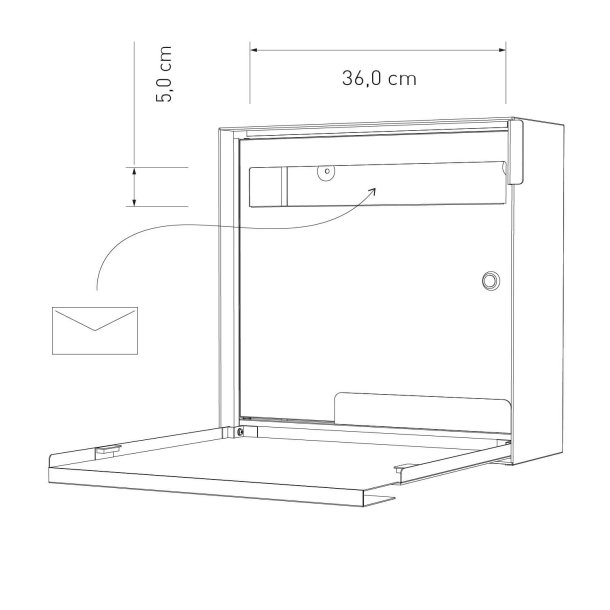 Lathi postkasse i Sort