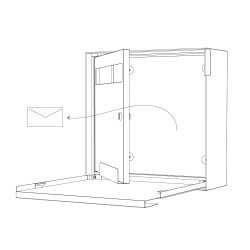 Lathi postkasse i Sort