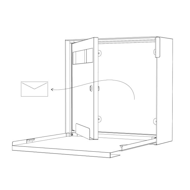 Lathi postkasse i Sort