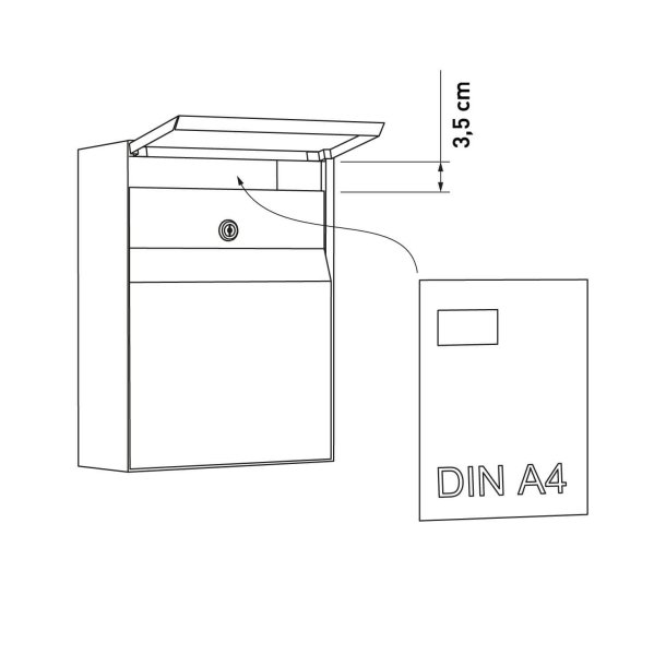 Leon Moderne Sort Postkasse