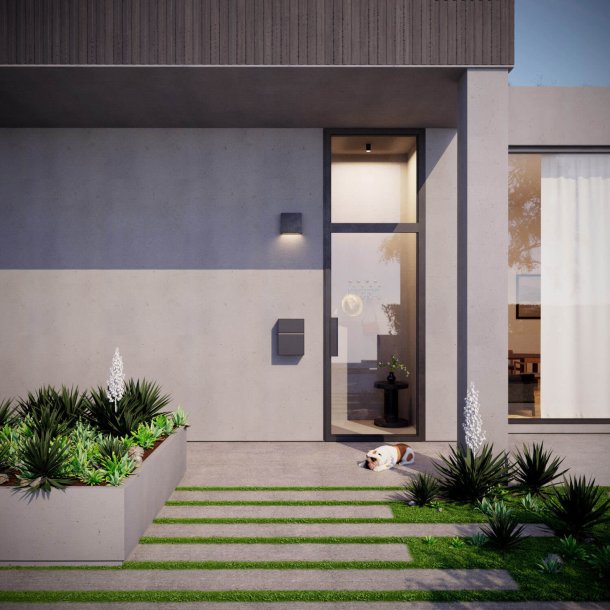 Leon Moderne Sort Postkasse