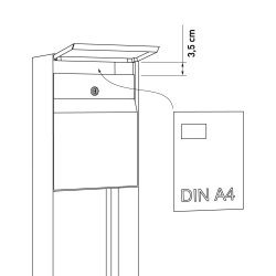 Leon Moderne Sort Postkasse med Stander
