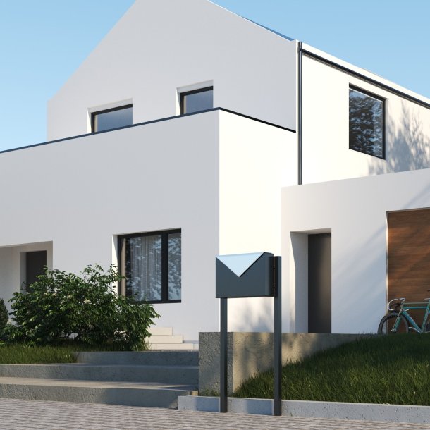 RUST farvet KUVERT postkasse - flot design