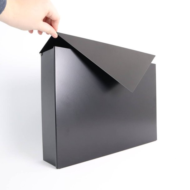 Sort KUVERT postkasse - flot design