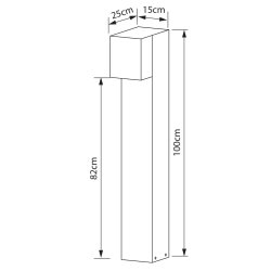 MAXI Lumen - Standerlampe i Antracit