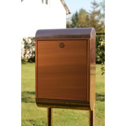 Lux Kobber postkasse st inkl. dobbelt Kobberstander