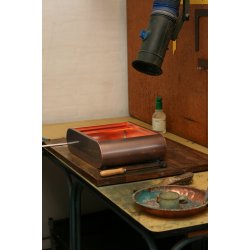 Lux Kobber postkasse st inkl. dobbelt Kobberstander