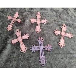 IngemannsKors - Guldbronze Kors - Replika af gammelt kobber kors -H�ndlavet.  Incl. forgyldt k�de.