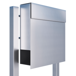Rustfrit Stl Manhattan postkasse - med stander