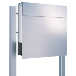Rustfrit Stl Manhattan postkasse - med stander