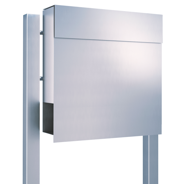 Rustfrit Stl Manhattan postkasse - med stander