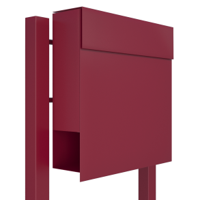 Rd Manhattan postkasse - klassisk design - med stander