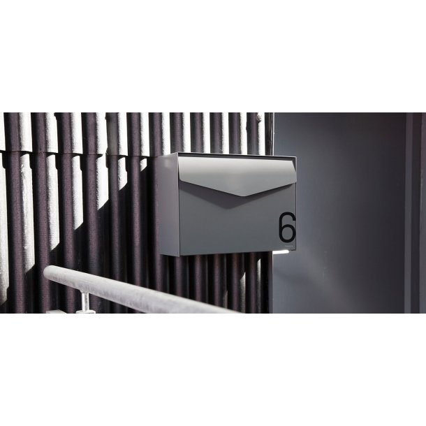 MEFA Letter Postkasse i Basalt Gr�