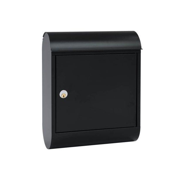 Sort MEFA Topaz postkasse-st Incl. stander og hvidt stickers ark