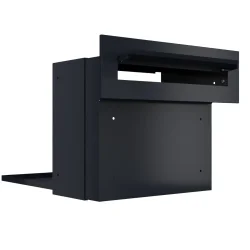 MEDIUM-4 Sort Indbygnings postkasse - Justerbar Dybde 20-30 cm.