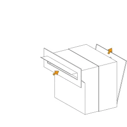MEDIUM-4 Sort Indbygnings postkasse - Justerbar Dybde 20-30 cm.