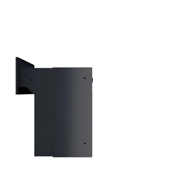 MEDIUM-4 Sort Indbygnings postkasse - Justerbar Dybde 20-30 cm.