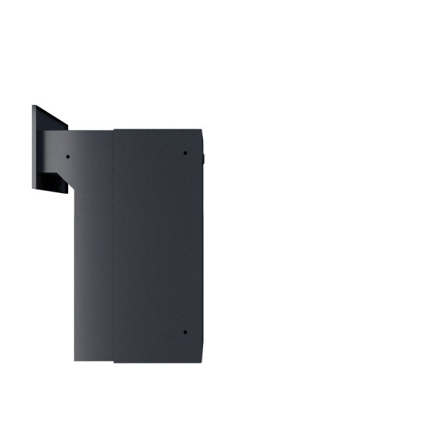 MEDIUM-2 Sort Indbygnings postkasse - Justerbar Dybde 20-30 cm.