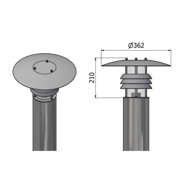 Pullertlampe - Varmgalvaniseret - Mike