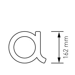 24,5 cm. Hvidt Rustfritstl Husnummer "Modern"