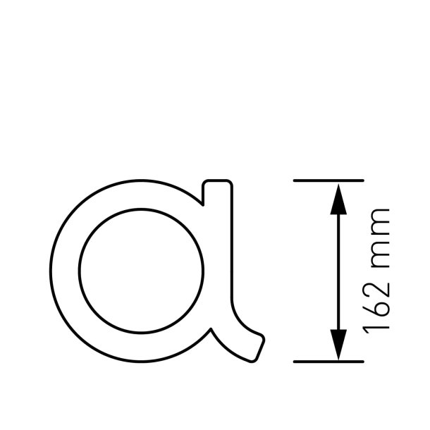 24,5 cm. Hvidt Rustfritstl Husnummer "Modern"