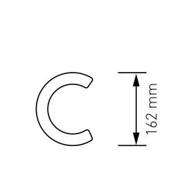 24,5 cm. Hvidt Rustfritstl Husnummer "Modern"