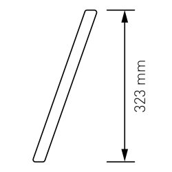24,5 cm. Hvidt Rustfritstl Husnummer "Modern"