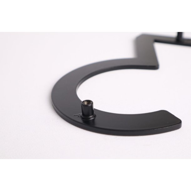 15 cm. Sort Rustfritstl Husnummer "Modern"