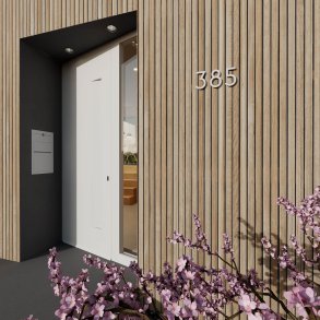 15 cm. Hvidt Rustfritstl Husnummer 