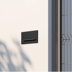 Indbygning Postkasse SMALL-2 SORT - Til skjult fuge 33,5-58 cm.