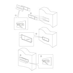 Indbygning Postkasse SMALL-2 SORT - Til skjult fuge 33,5-58 cm.