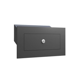 Indbygning Postkasse SMALL-2 SORT - Til skjult fuge 33,5-58 cm.