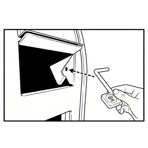 BobiClassic afl�sning n�gle til brevindkast p� alle CLASSIC postkasser