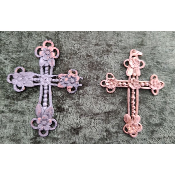 IngemannsKors - Guldbronze Kors - Replika af gammelt kobber kors -H�ndlavet.  Incl. forgyldt k�de.